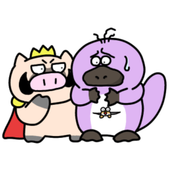 [LINEスタンプ] ブタきんぐとチキぱん  新キャラ登場！