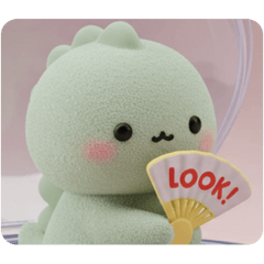 [LINEスタンプ] もふもふきょうりゅうカプセルトイ(四角型)