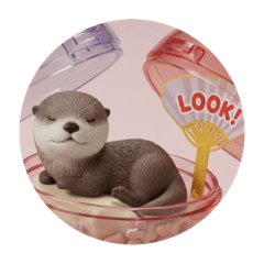 [LINEスタンプ] すやすやラッコカプセルトイ