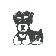 [LINEスタンプ] 消しゴムはんこチックシュナウザー