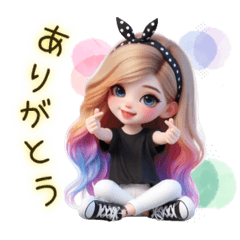 [LINEスタンプ] 年中使える❤️レインボーギャル