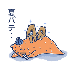 [LINEスタンプ] 夏を感じるサマーなカピオ