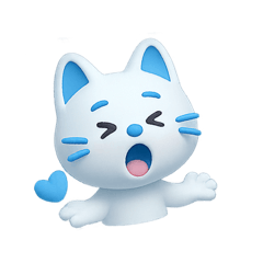 [LINEスタンプ] AI あおいねこスタンプ①