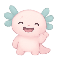 [LINEスタンプ] ゆめみピンクウーパールーパーチャーム