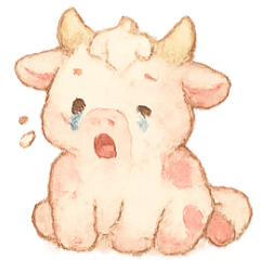 [LINEスタンプ] いちごミルクうしちゃん