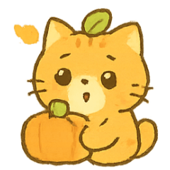 [LINEスタンプ] かぼちゃねこ秋の収穫日和