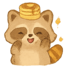 [LINEスタンプ] パンケーキアライグマスイート