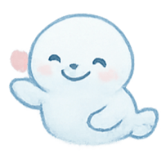 [LINEスタンプ] まんまるアザラシスノーボール