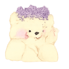 [LINEスタンプ] ラベンダーくまのふんわり時間