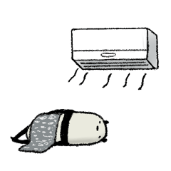 [LINEスタンプ] 【夏】豆パンダ/大人・丁寧