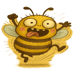 [LINEスタンプ] 感情むき出し！ハチるくん02