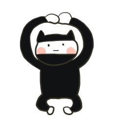[LINEスタンプ] 見習いねこ忍者(夏)