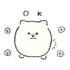 [LINEスタンプ] 白ポメのラムネちゃん