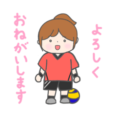 [LINEスタンプ] 女子バレーボール部‼︎中高生の女の子
