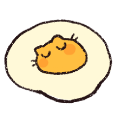 [LINEスタンプ] たまごねこ にこにこ