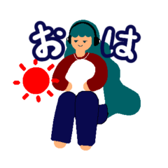 [LINEスタンプ] 聞いていないようで聞いている女の子