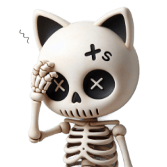 [LINEスタンプ] 骨ねこ情緒爆発