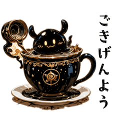 [LINEスタンプ] かっコィーヒー_魔界のティーパーティ1