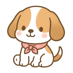 [LINEスタンプ] ビーグル犬ビビのかわいい日常スタンプ