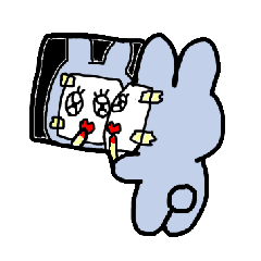 [LINEスタンプ] ピミうさ 心を隠して生きています