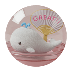 [LINEスタンプ] シロナガスカプセルトイ