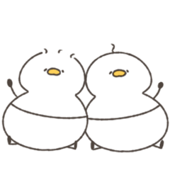 [LINEスタンプ] へんてこなべびアヒルの双子