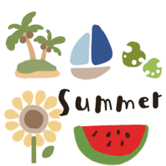 [LINEスタンプ] 夏をたのしむ