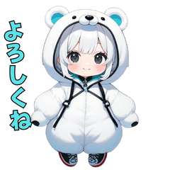 [LINEスタンプ] ちびもふシロクマちゃん