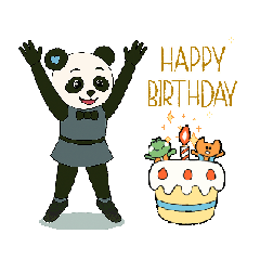 [LINEスタンプ] 短くないパンダのパレダーノ君
