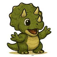 [LINEスタンプ] [アレンジ用]トリケラトプスの画像（メイン）