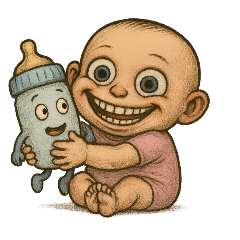 [LINEスタンプ] [アレンジ用]メヂカラ強めベビーの画像（メイン）