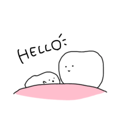 [LINEスタンプ] ゆるい歯たちの日常。（英語）