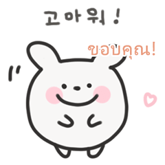 [LINEスタンプ] 韓国語×タイ語 ゆるうさぎ日常 