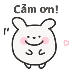 [LINEスタンプ] ゆるうさぎ日常スタンプ｜ベトナム語 