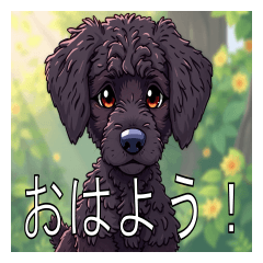 [LINEスタンプ] カーリーコーテッドレトリバー