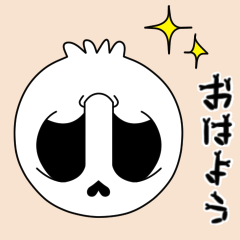 [LINEスタンプ] 【動く♪】062R まばたきガイコツスタンプ