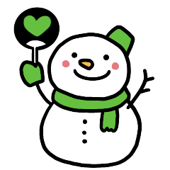 [LINEスタンプ] スノーマン 緑色くん