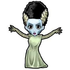 [LINEスタンプ] アンデッド動く⚰️フランケンの花嫁