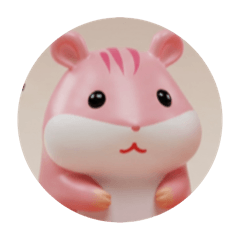 [LINEスタンプ] ピンクのハムスターカプセルトイ