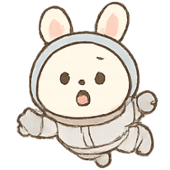 [LINEスタンプ] 宇宙うさぎのスペースぼうけん