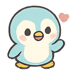 [LINEスタンプ] ほんわかペンギンハッピーウェーブ