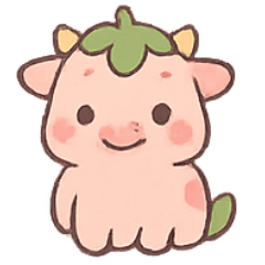 [LINEスタンプ] いちご子牛の甘い牧場日和