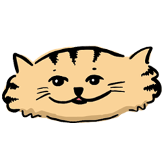 [LINEスタンプ] ひらたいねこ。