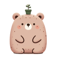 [LINEスタンプ] 植物グマの脱力反応