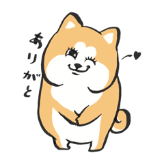 [LINEスタンプ] ぶちゃかわ秋田犬