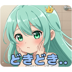 [LINEスタンプ] どきどきするみなみちゃんスタンプ