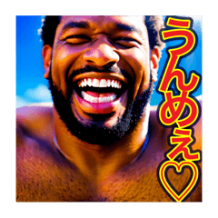 [LINEスタンプ] ※訛りがひどい‼︎黒人男性【基本の挨拶】