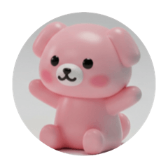 [LINEスタンプ] ピンクの犬プレミアムスタンプ