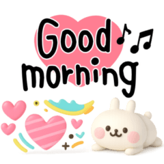 [LINEスタンプ] カラフルうさぎ3D♡年中使える挨拶セット