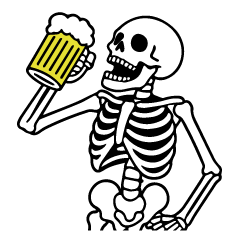 [LINEスタンプ] 酔いどれ骸骨の日常